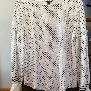 Black and White Polka Dot Ann Taylor Blouse